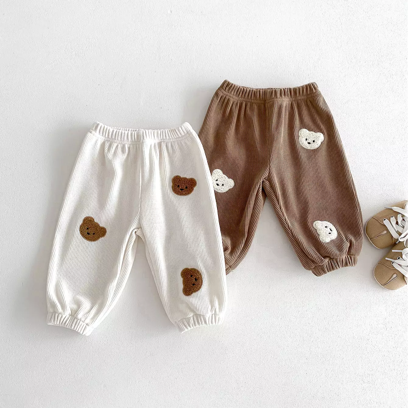 Baby Kid Girls Boys Solid Color Cartoon Pants Wholesale 240111138