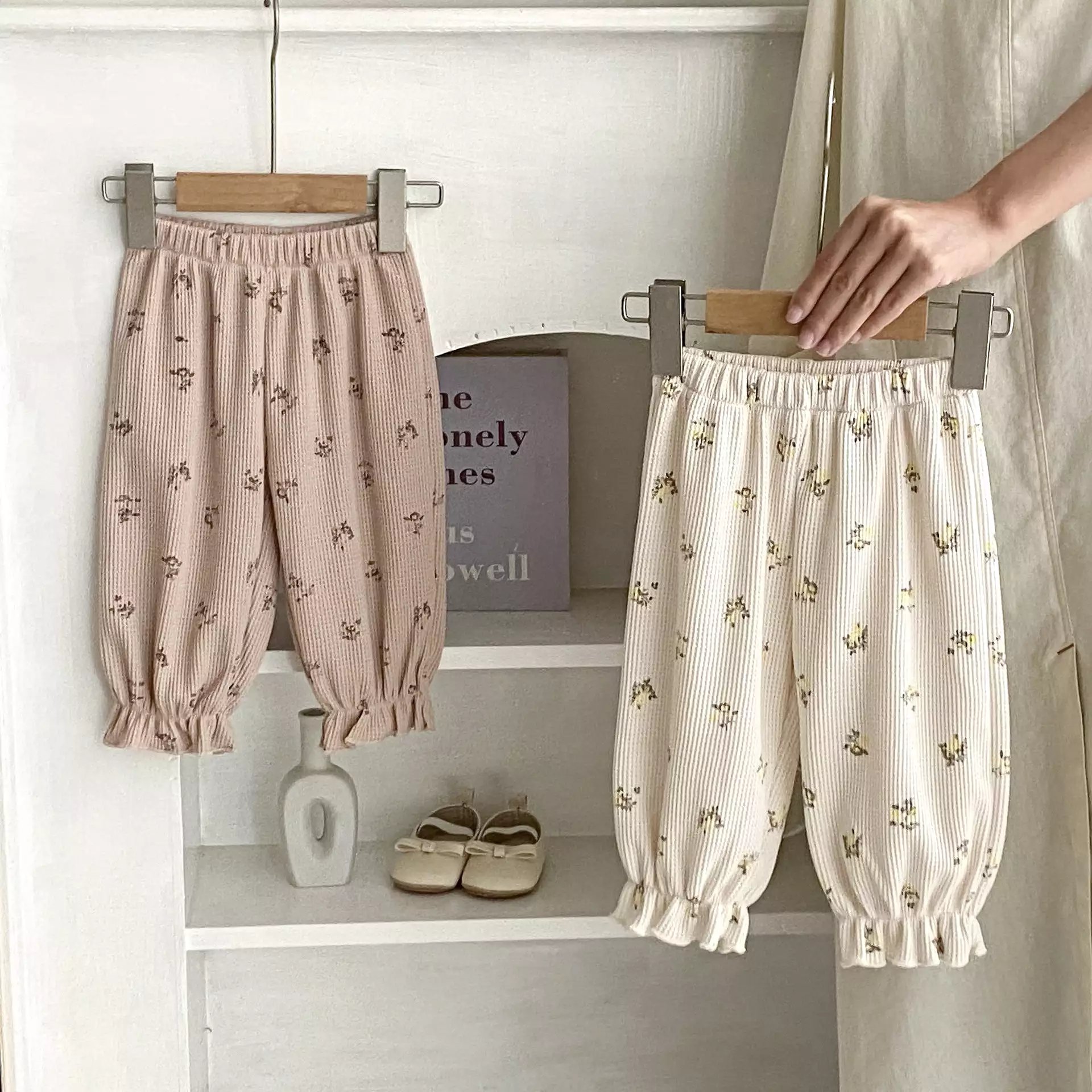 Baby Kid Girls Flower Print Pants Wholesale 24011191