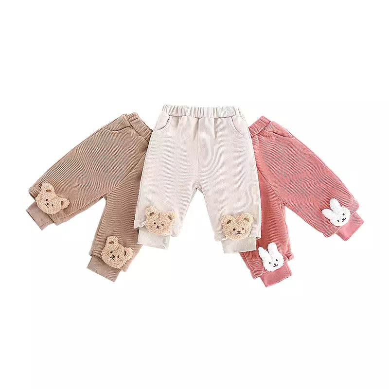 Baby Kid Girls Solid Color Cartoon Pants Wholesale 231019216