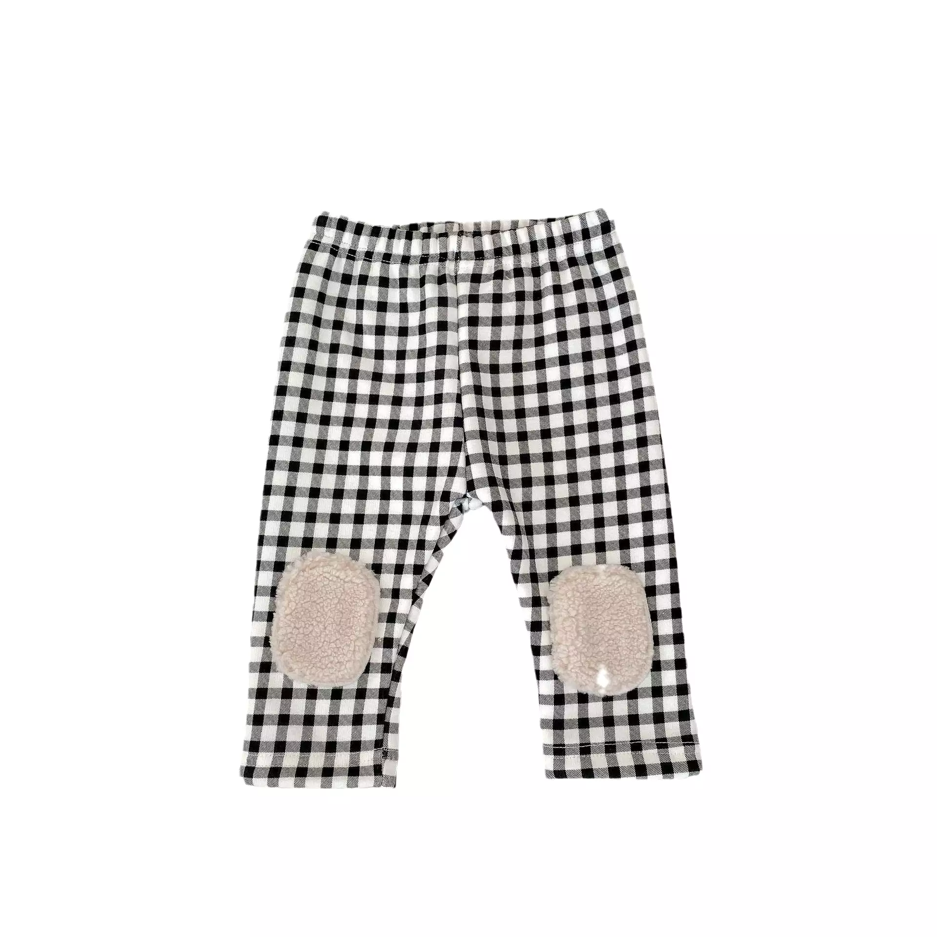 Baby Kid Girls Solid Color Checked Pants Wholesale 23101976