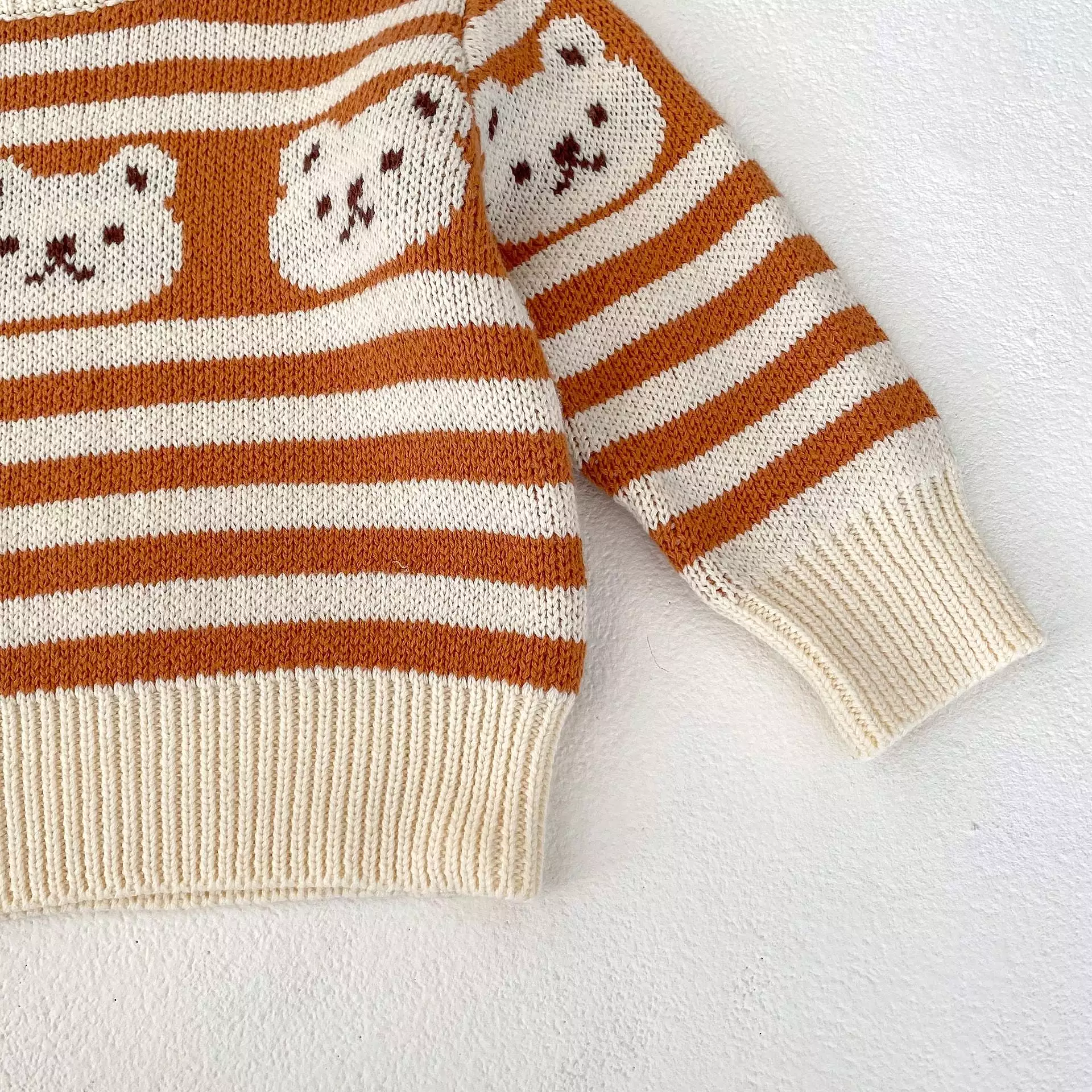 Baby Kid Girls Striped Color-blocking Cartoon Sweaters Pants Wholesale 230828332