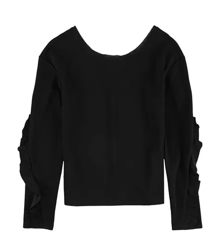 Bar Iii Womens Ruffle-Sleeve Pullover Blouse