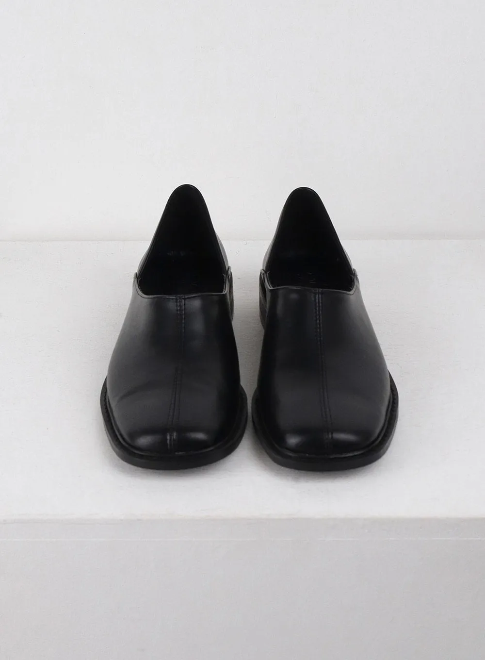 Basic Solid Faux Leather Loafers OJ415