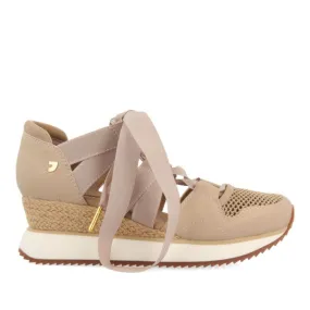 BEIGE SPORTS SANDALS ESPADRILLE TYPE WITH STRAPS FOR WOMEN MUIR