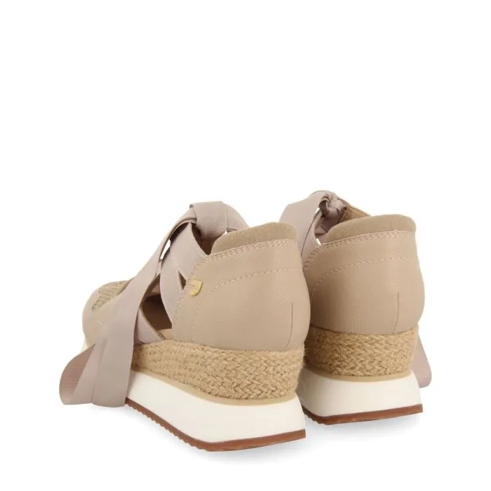 BEIGE SPORTS SANDALS ESPADRILLE TYPE WITH STRAPS FOR WOMEN MUIR