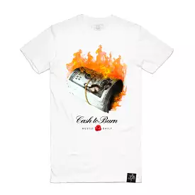 BURN THAT CASH TEE WHITE