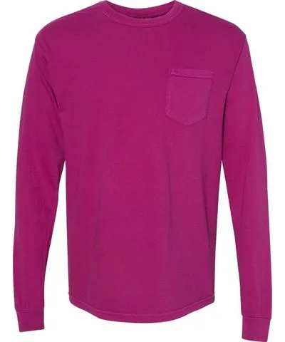 Comfort Colors Garment-Dyed Heavyweight Long Sleeve Pocket T-Shirt