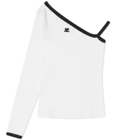 Courrèges Asymetric One Sleeve T-shirtWhite