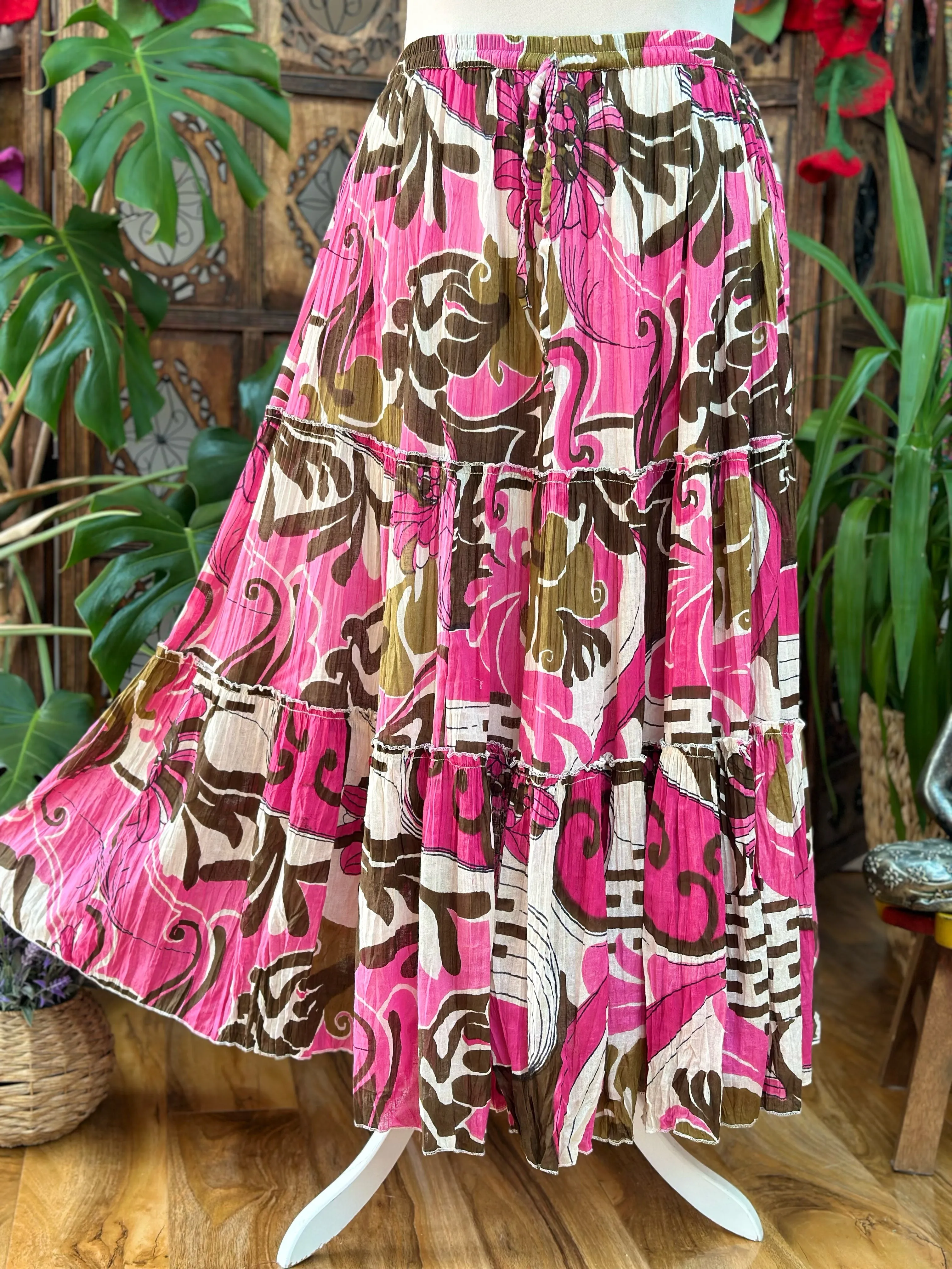 DELICIOUS FLORA BOHEMIAN SKIRT SIZE L/XL (248)