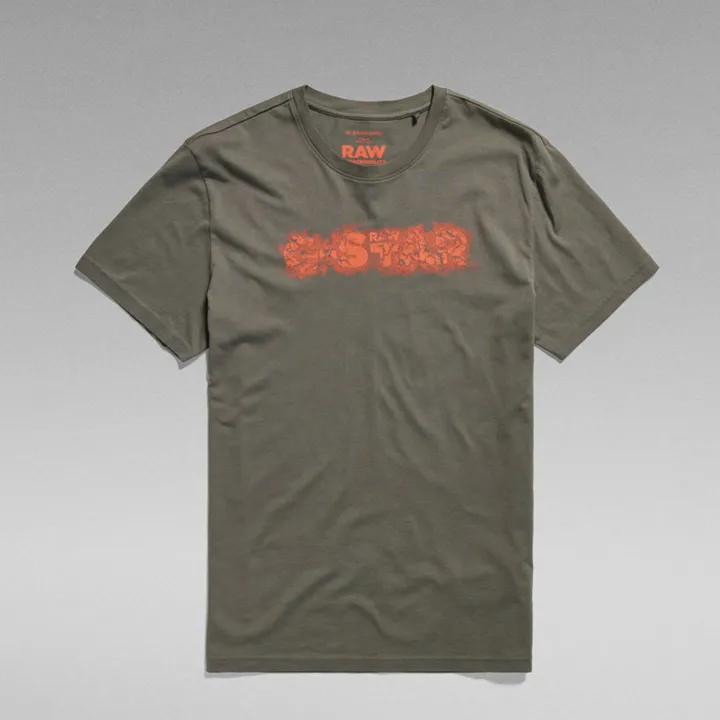 Distressed Logo R  Tee (Grey) - GD24363C5061260