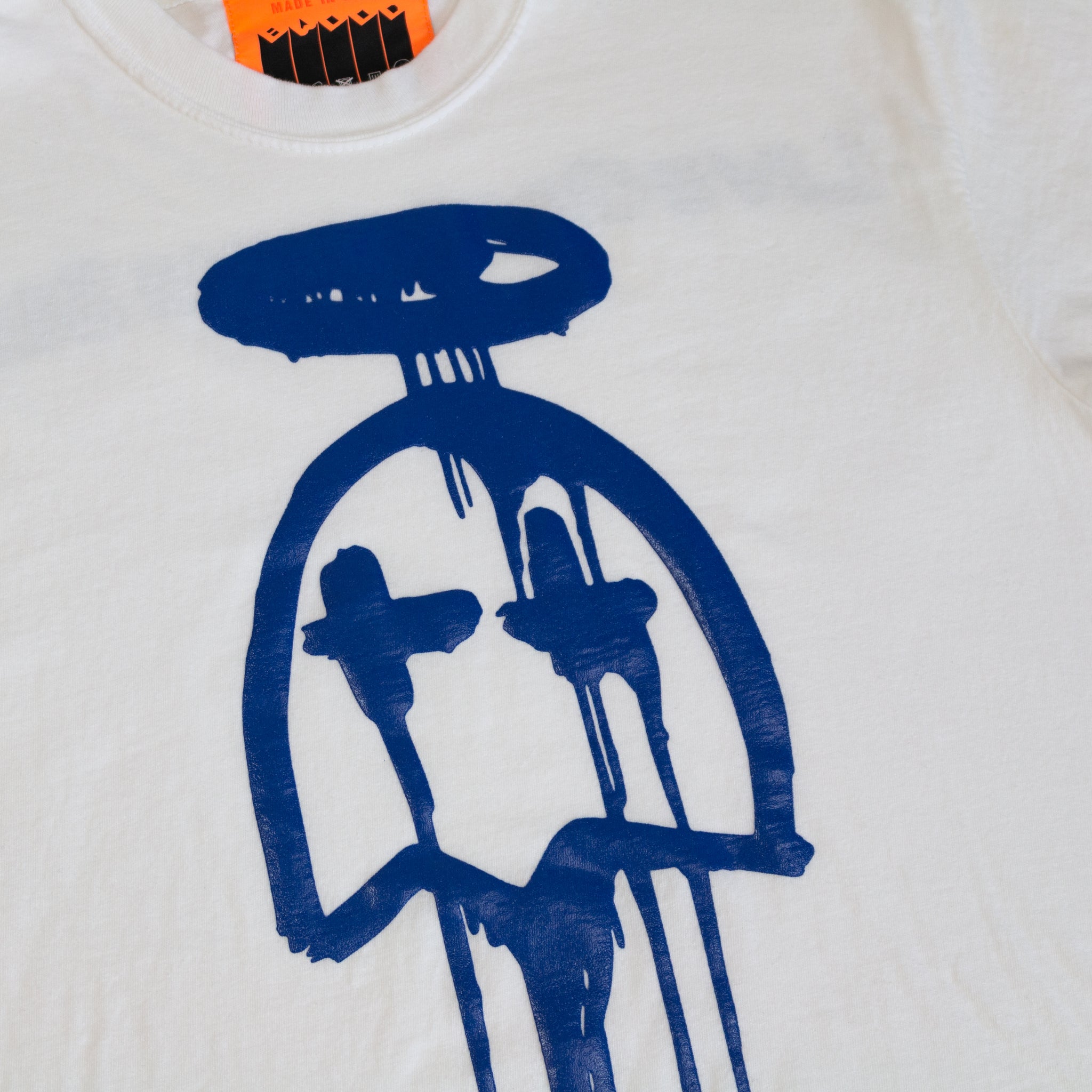 DRIP GHOST TEE WHITE/ROYAL