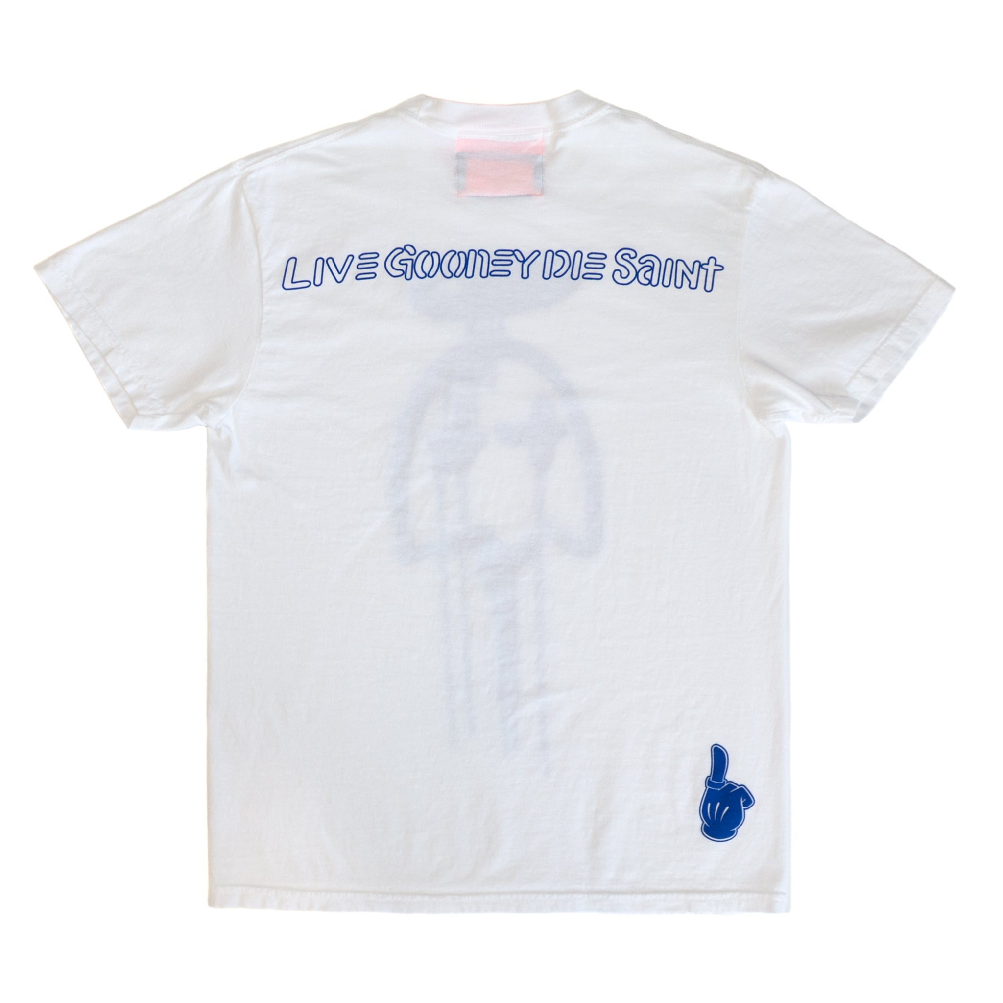 DRIP GHOST TEE WHITE/ROYAL