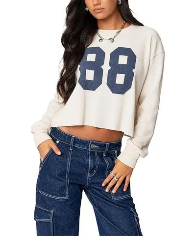 Edikted 88 Waffle Long Sleeve T-Shirt