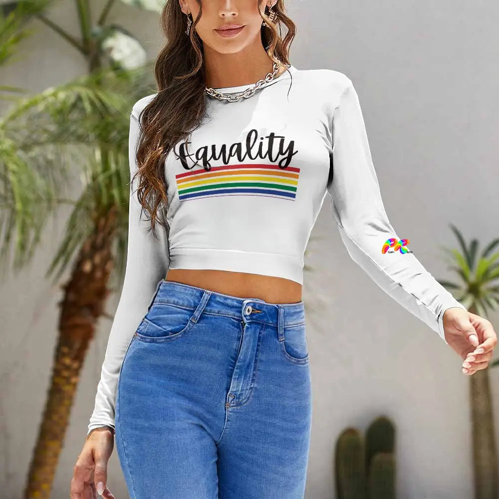 Equality Backless Long Sleeve T-Shirt