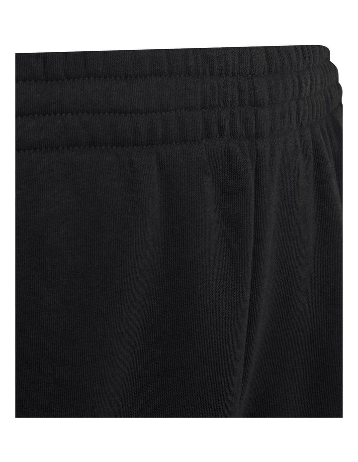 Essentials 3-Stripes Fleece Joggers in Black