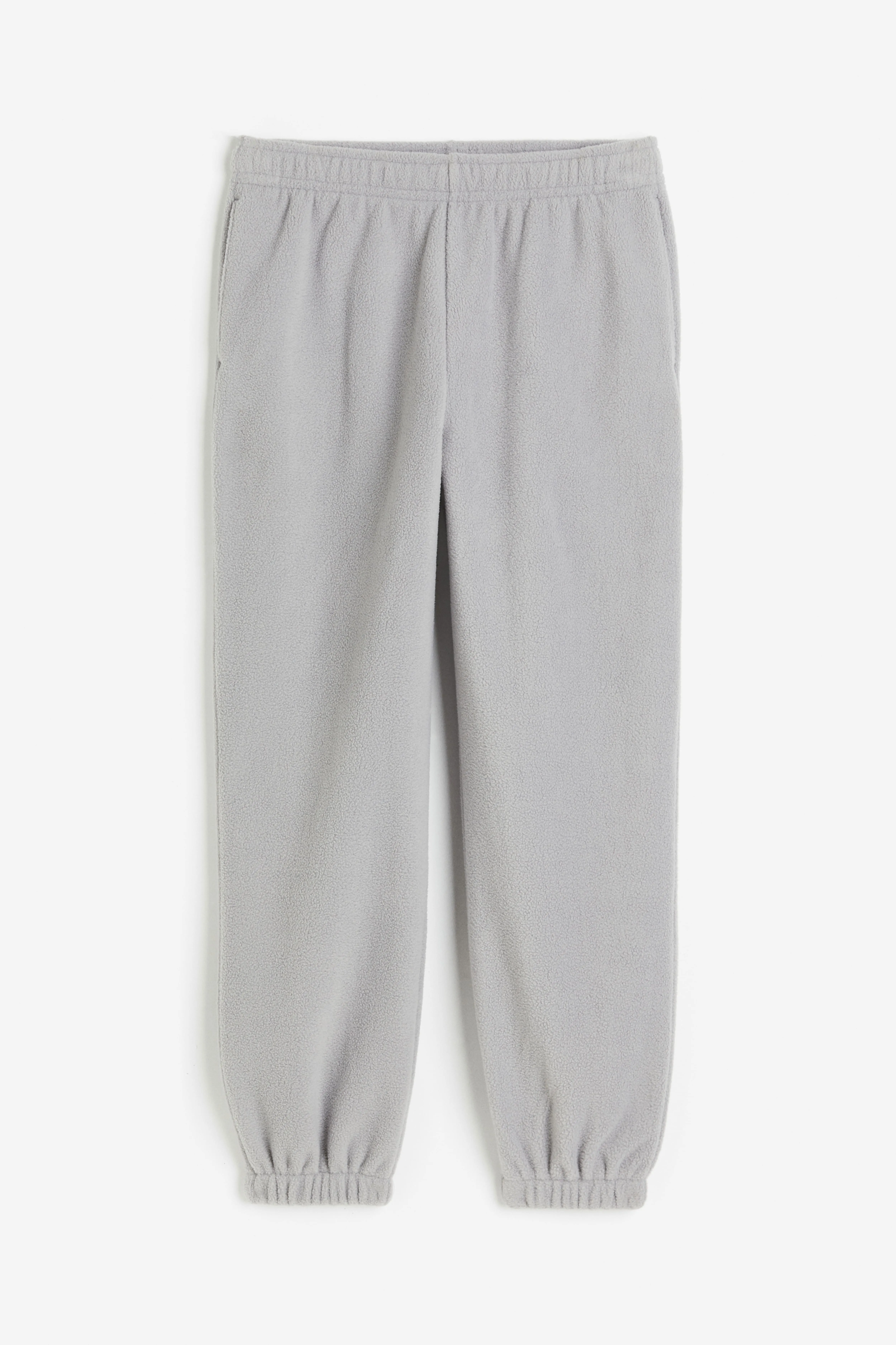 Fleece joggers - Regular waist - Long - Light grey - Ladies | H&M GB