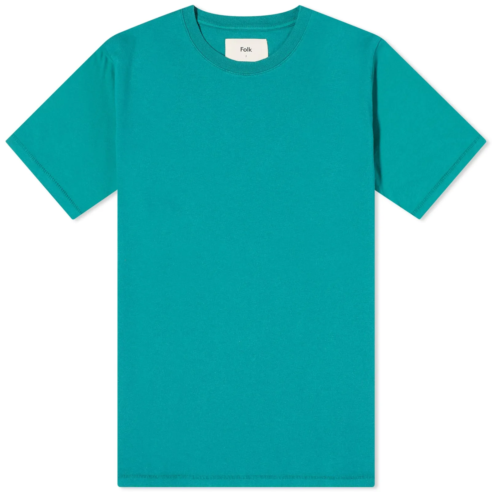 Folk Contrast Sleeve T-ShirtAlpine Green