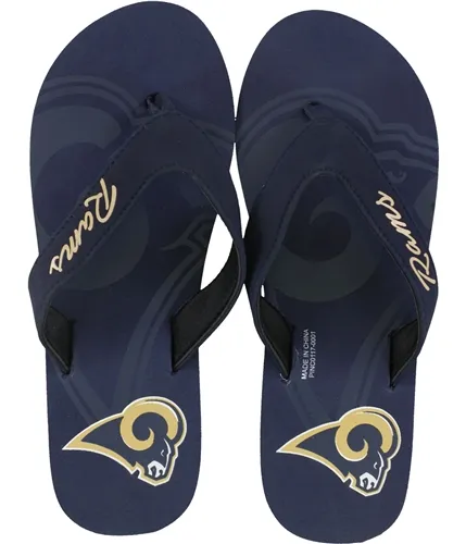 Forever Collectibles Womens La Rams Flip Flop Sandals, TW1