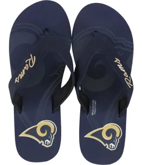 Forever Collectibles Womens La Rams Flip Flop Sandals, TW1