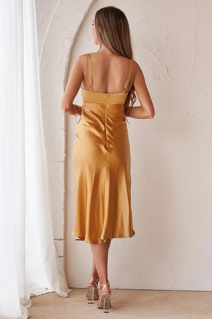 Gala Midi Dress - Mustard