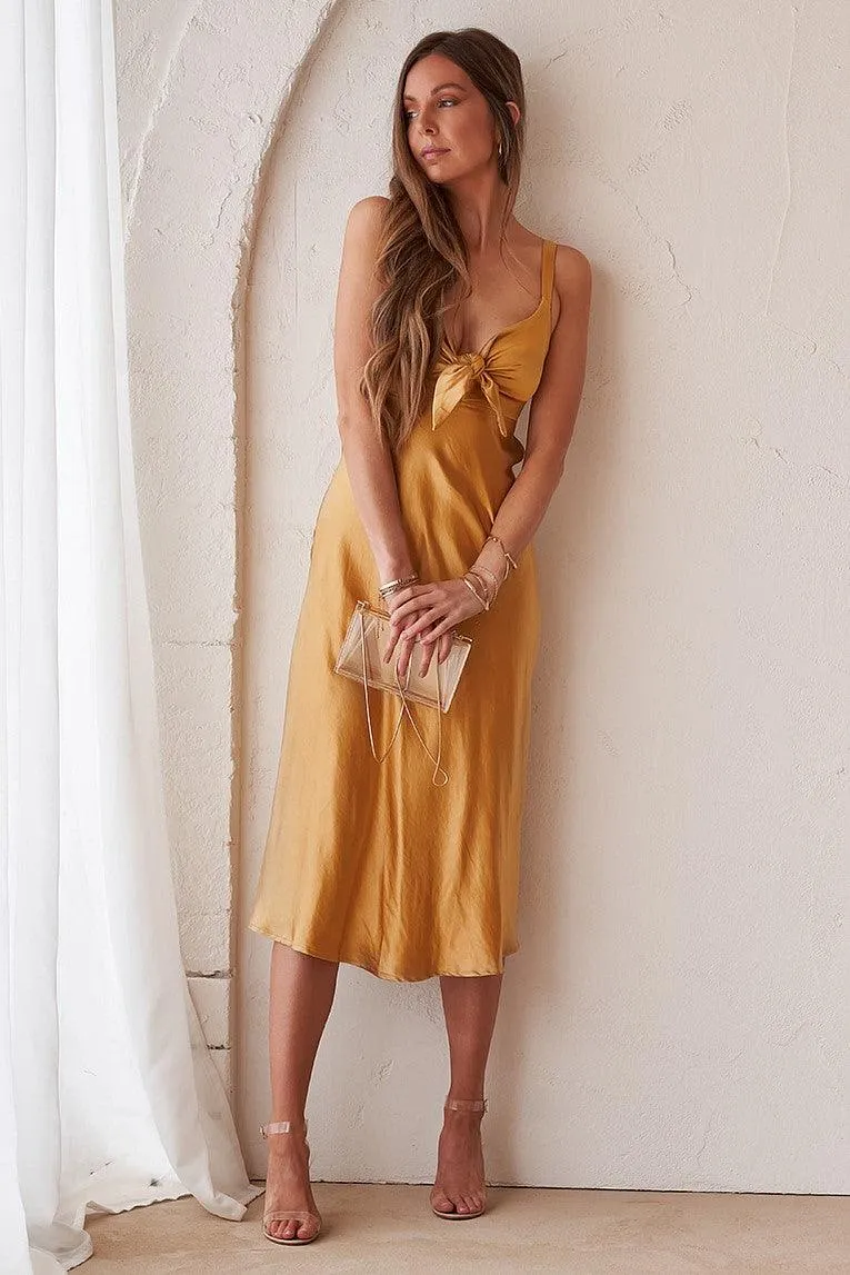 Gala Midi Dress - Mustard