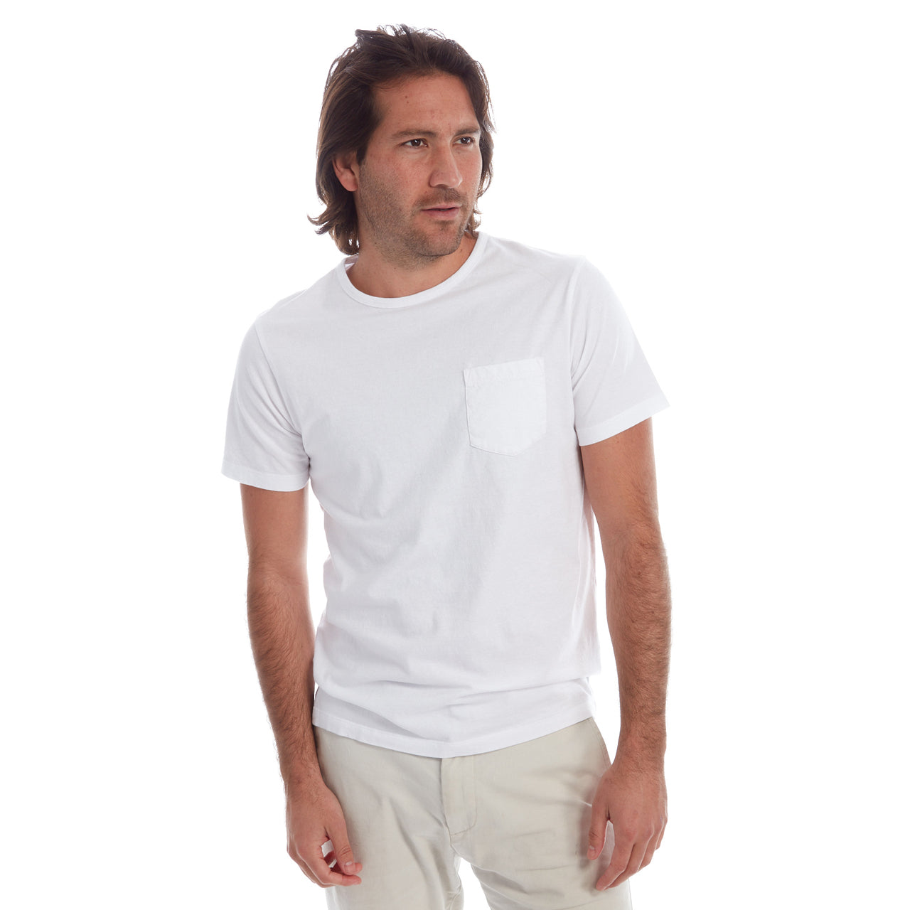 Gavin Garment Dyed Tee White