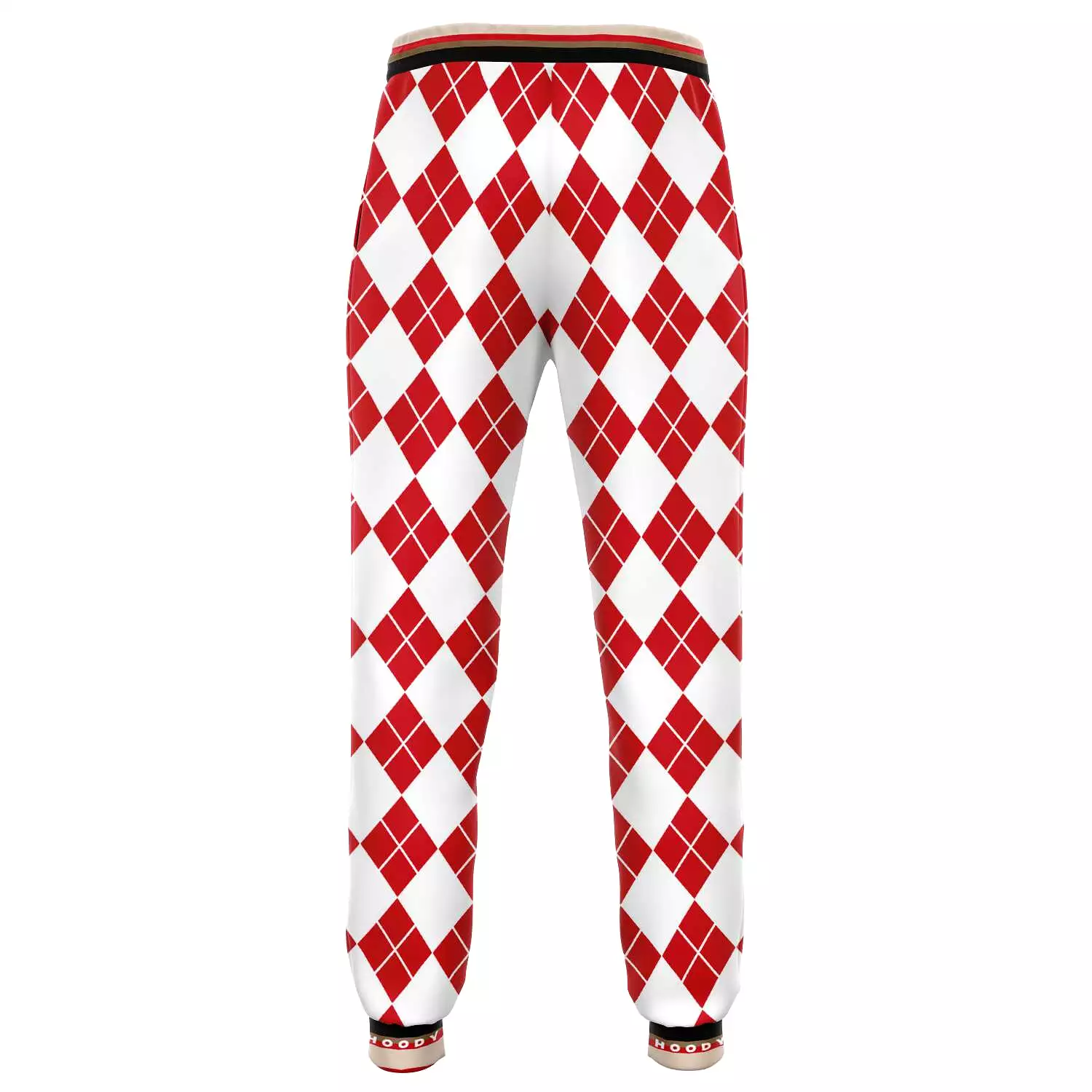 Gold Line Red Argyle Unisex Fleece Joggers