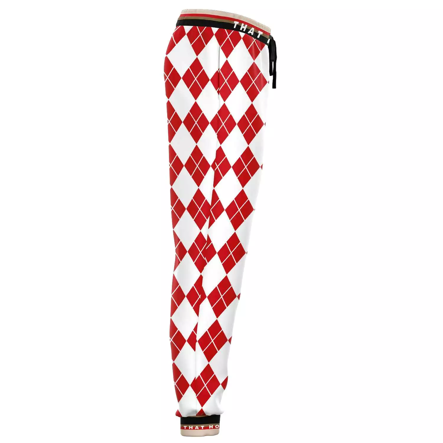 Gold Line Red Argyle Unisex Fleece Joggers