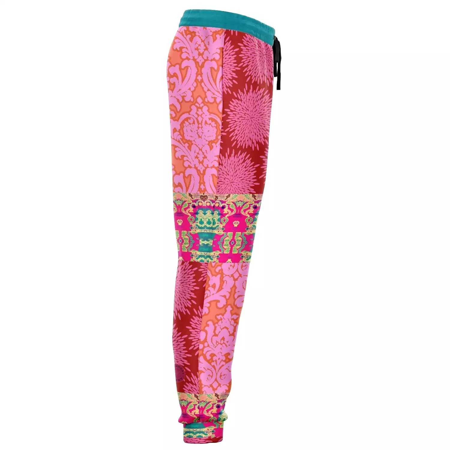 Gypsy Beat Pink Patchwork Unisex Fleece Joggers