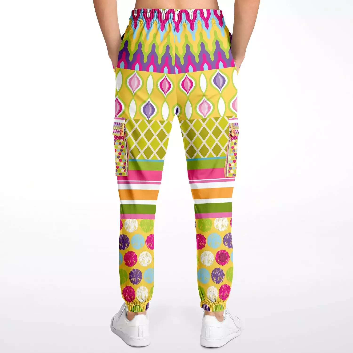 Hello Janis! Circus Patchwork Unisex Fleece Cargo Sweats