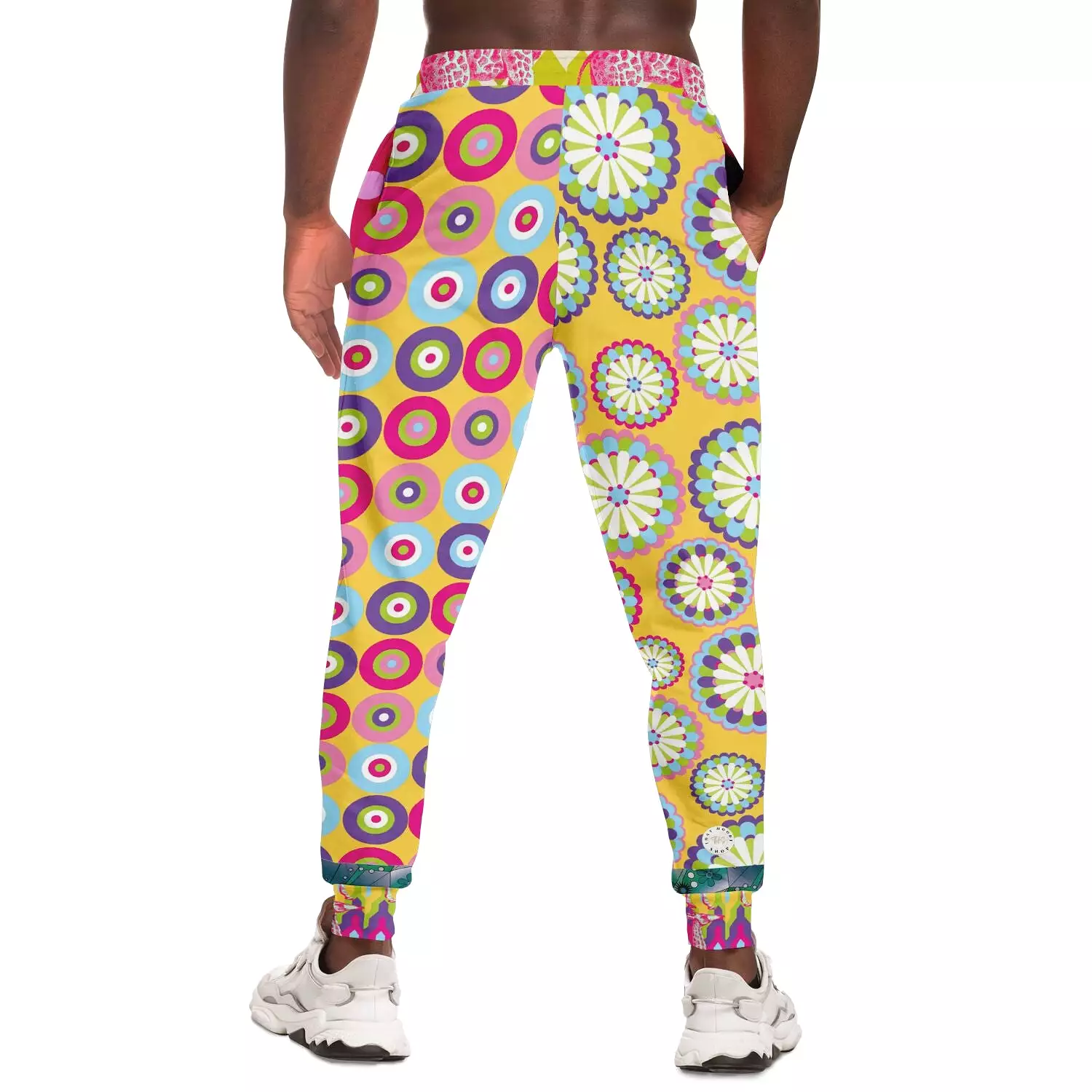 Hello Janis! Yellow Geo Print Unisex Fleece Joggers