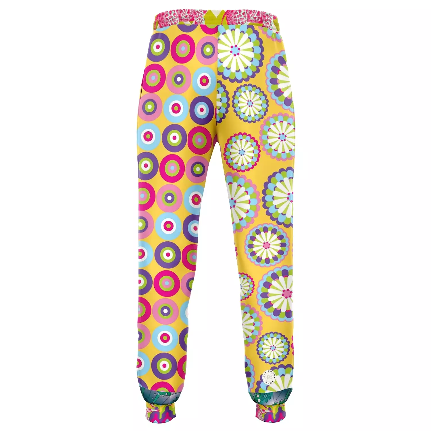 Hello Janis! Yellow Geo Print Unisex Fleece Joggers