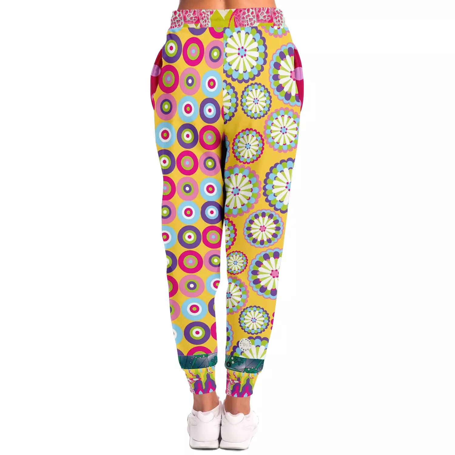 Hello Janis! Yellow Geo Print Unisex Fleece Joggers