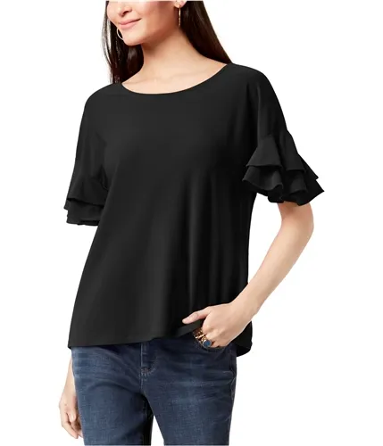 I-N-C Womens Ruffled-Sleeve Pullover Blouse