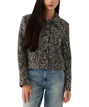 Jason Wu Women's Long Sleeve Tweed Collared Shirt