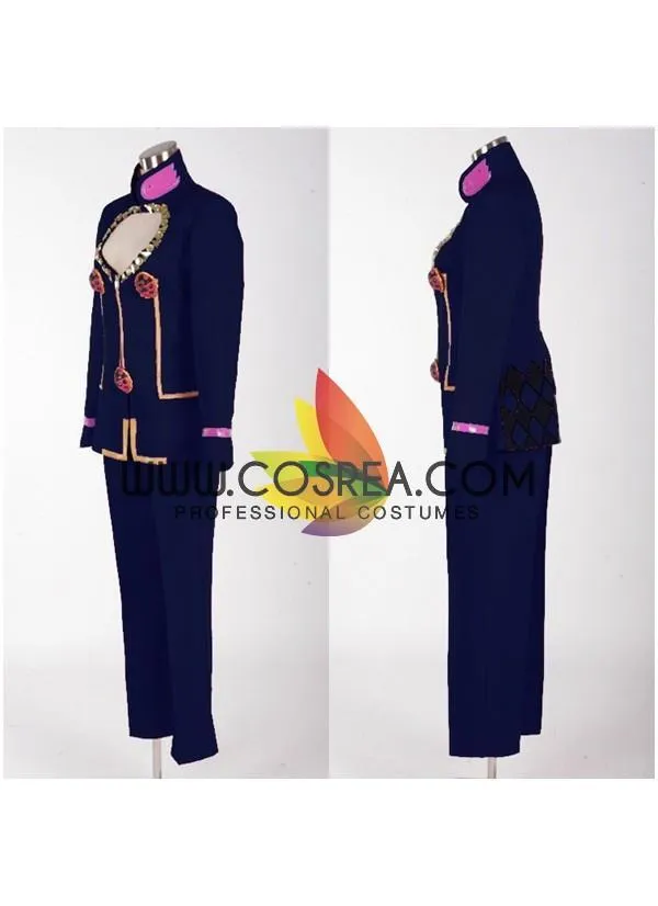 JoJo's Bizarre Adventure Giorno Giovana Golden Wind Navy Blue Cosplay Costume