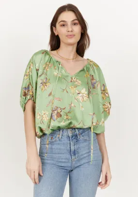 Kylie Paige Ramona shirt, satin dolman