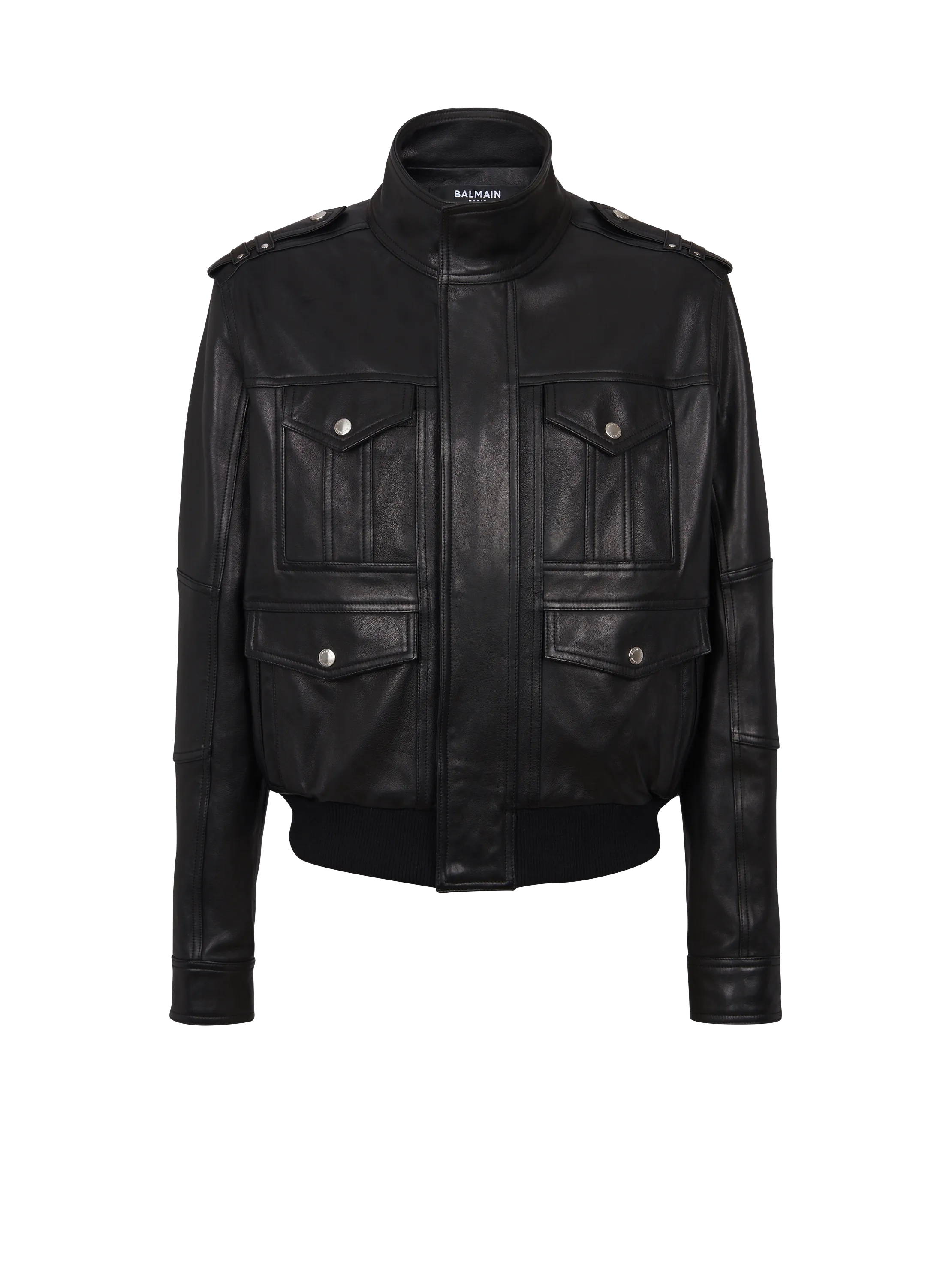 Lambskin leather jacket with 4 pockets