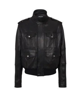 Lambskin leather jacket with 4 pockets