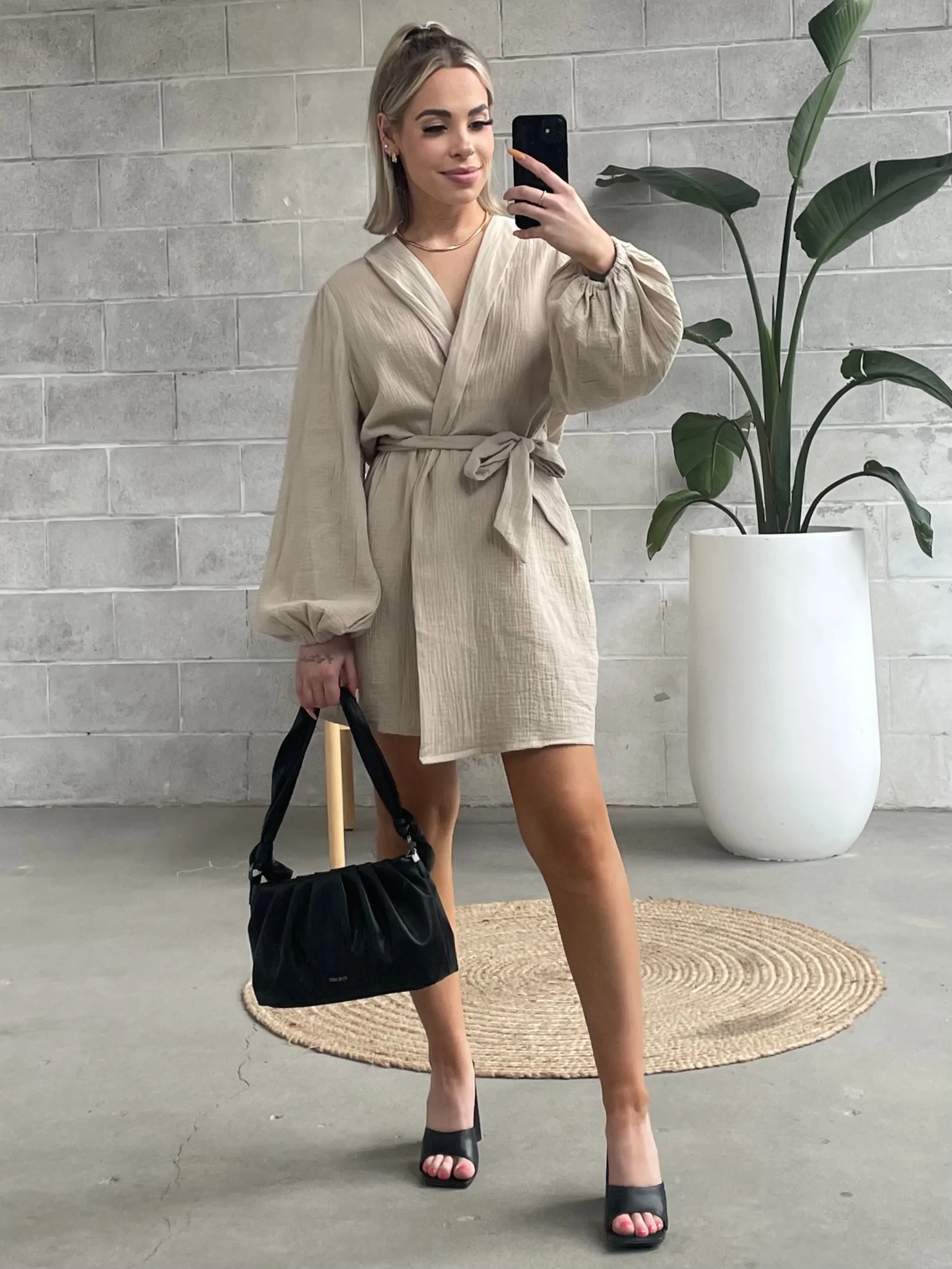 MADISON THE LABEL Geneva Kimono Wrap Dress