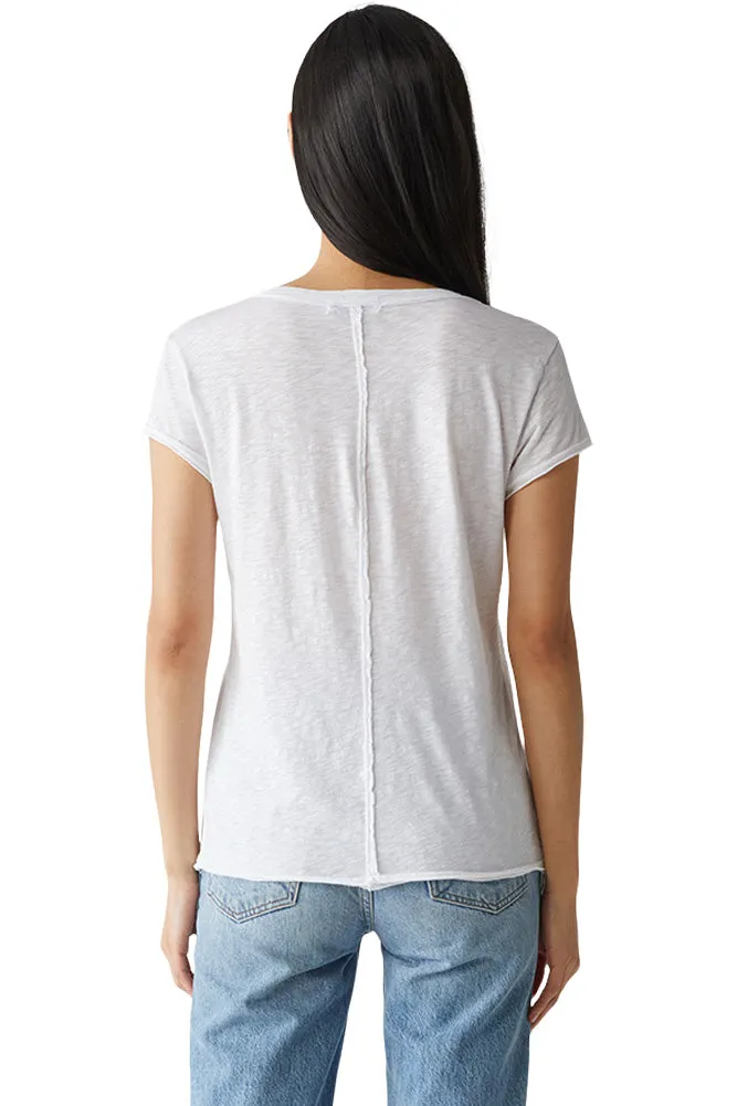 Michael Stars Baxter V-neck Raw Edge Tee