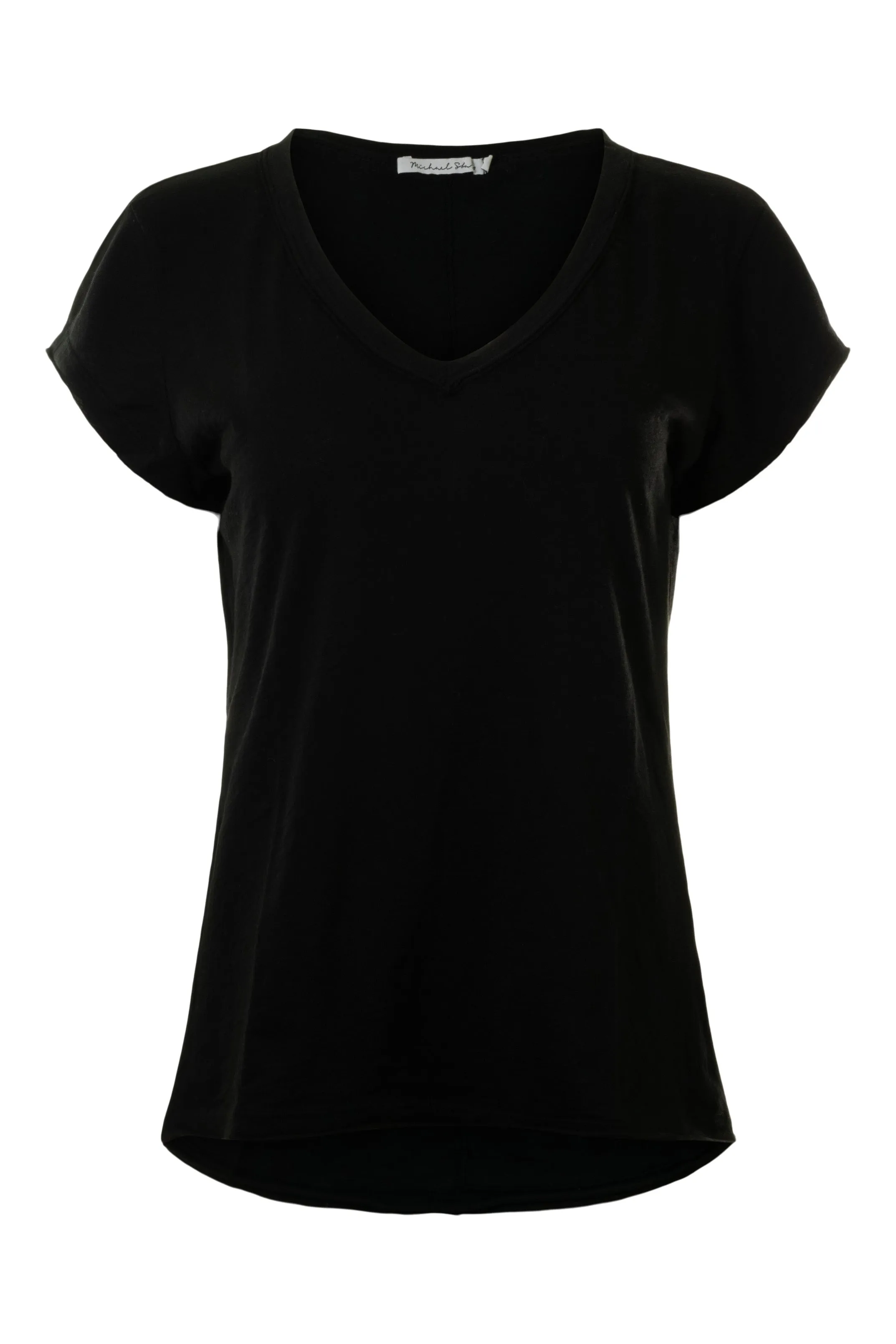 Michael Stars Baxter V-neck Raw Edge Tee