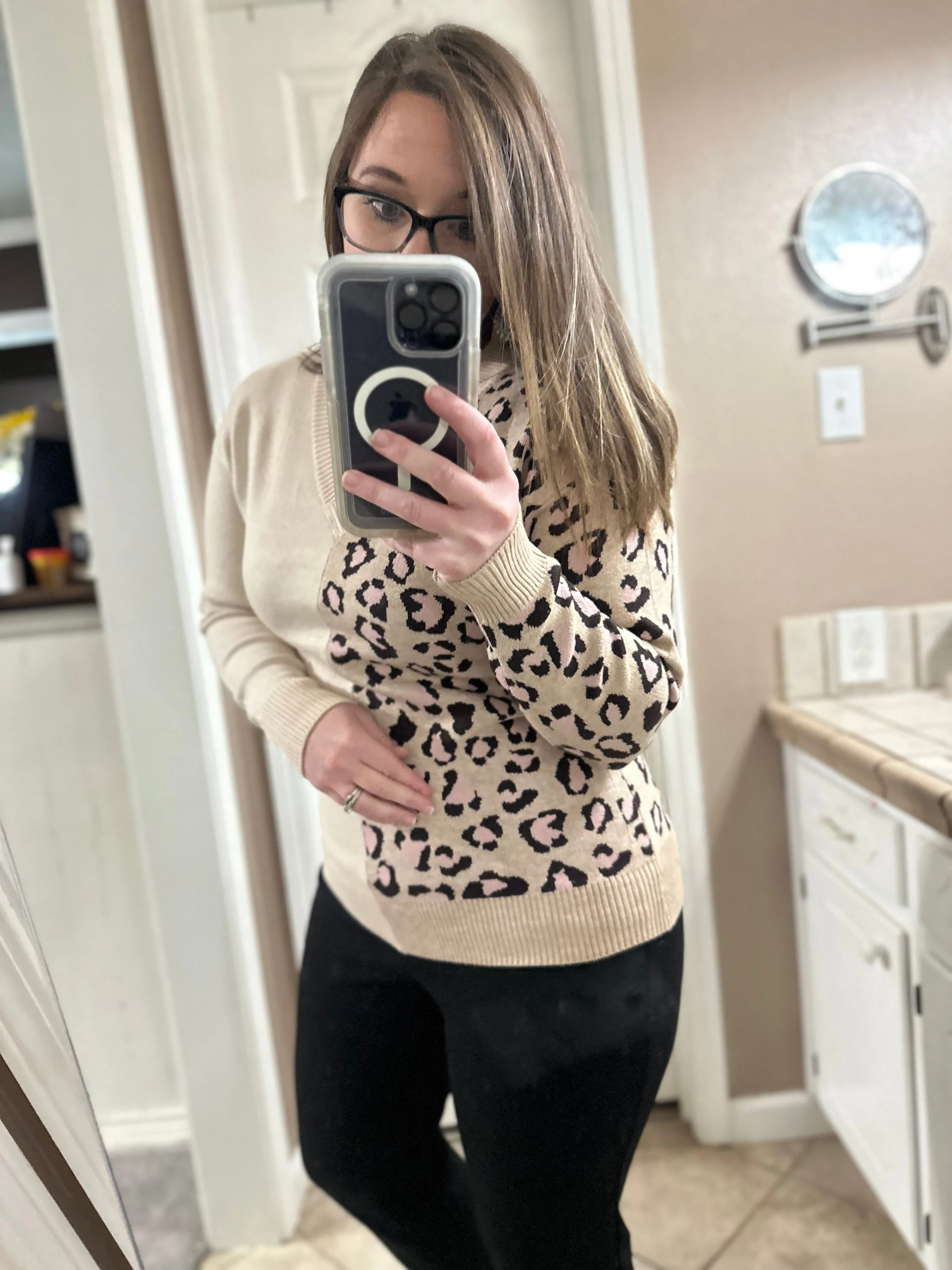 Mixed in Leopard & Cream Sweater