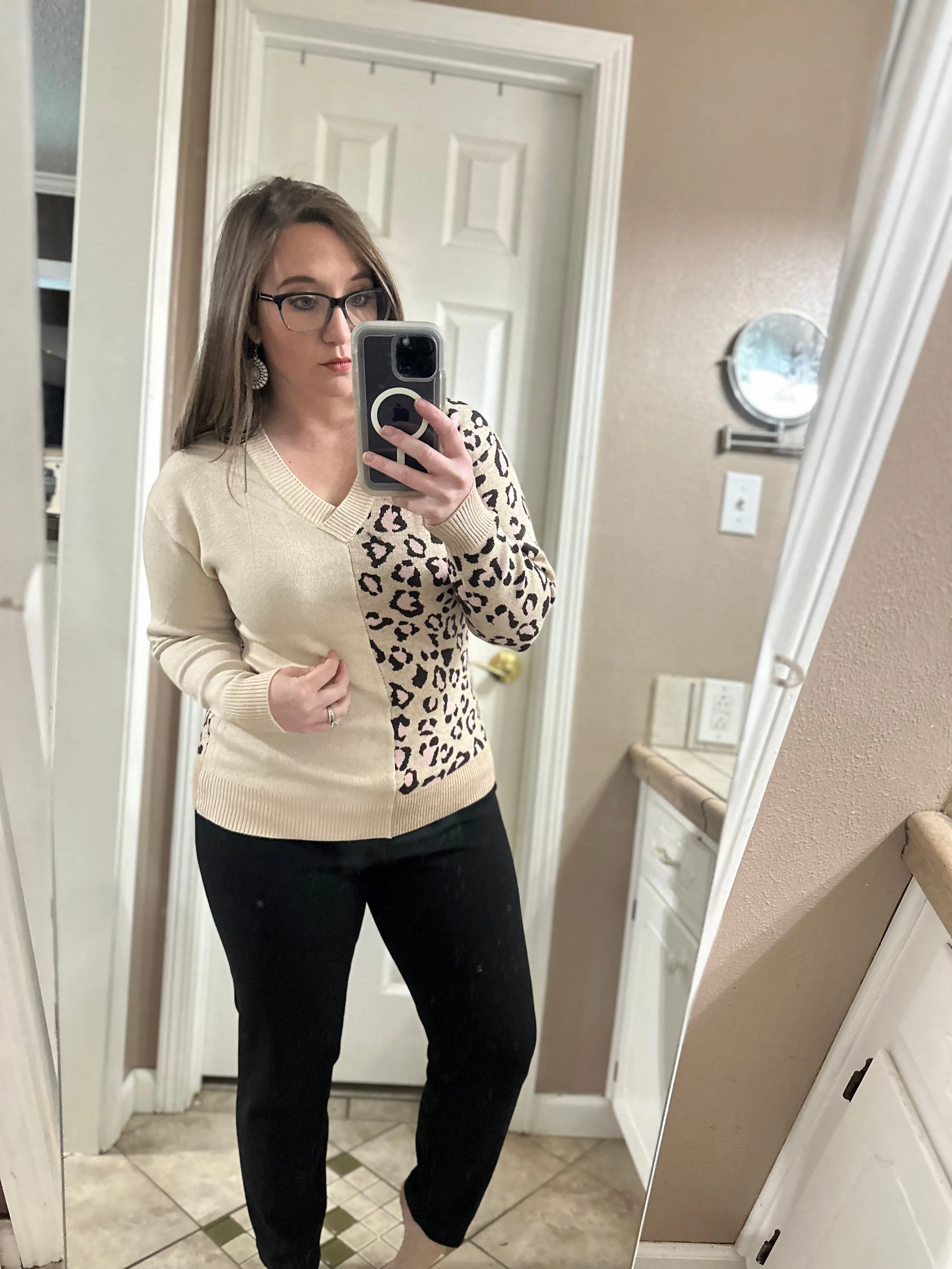 Mixed in Leopard & Cream Sweater