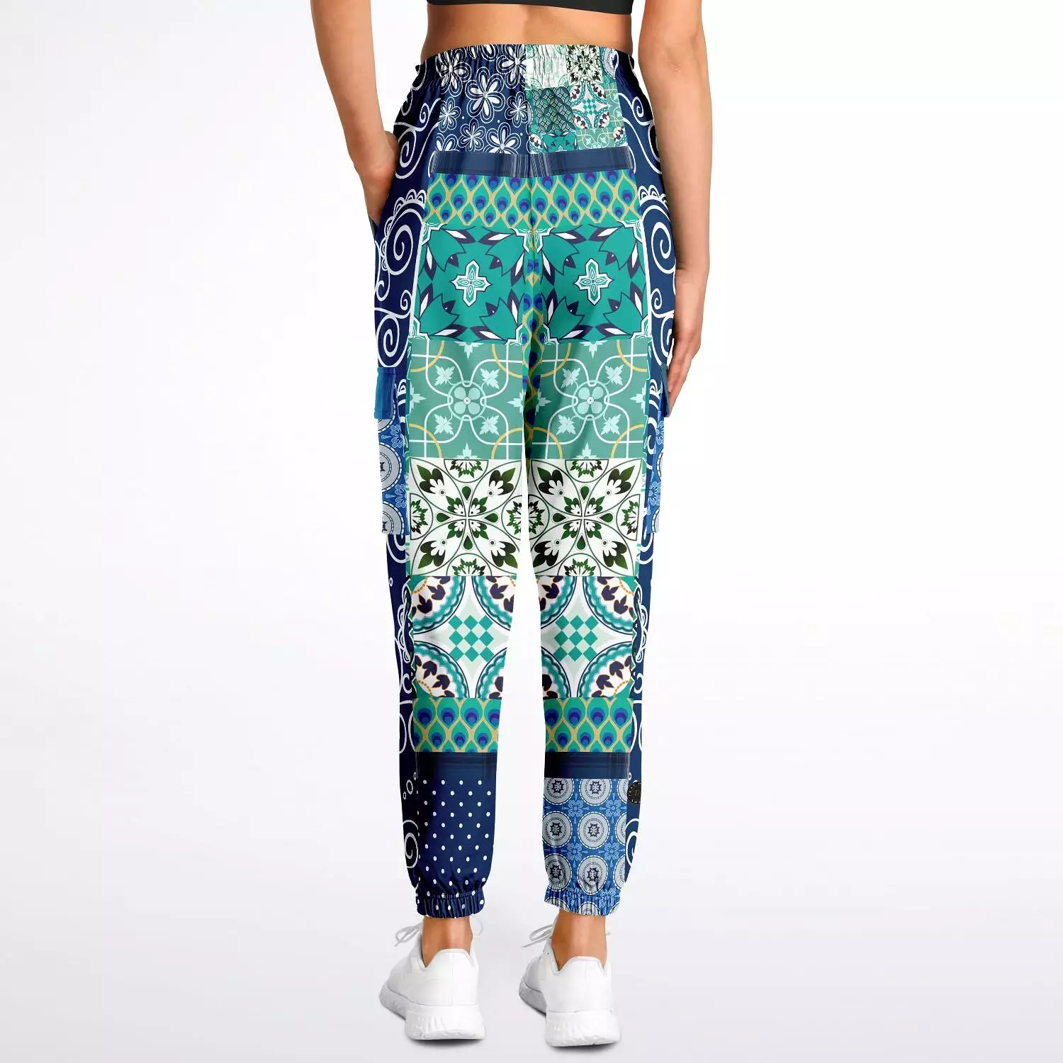 Mykonos Floral Patchwork Unisex Cargo Sweats