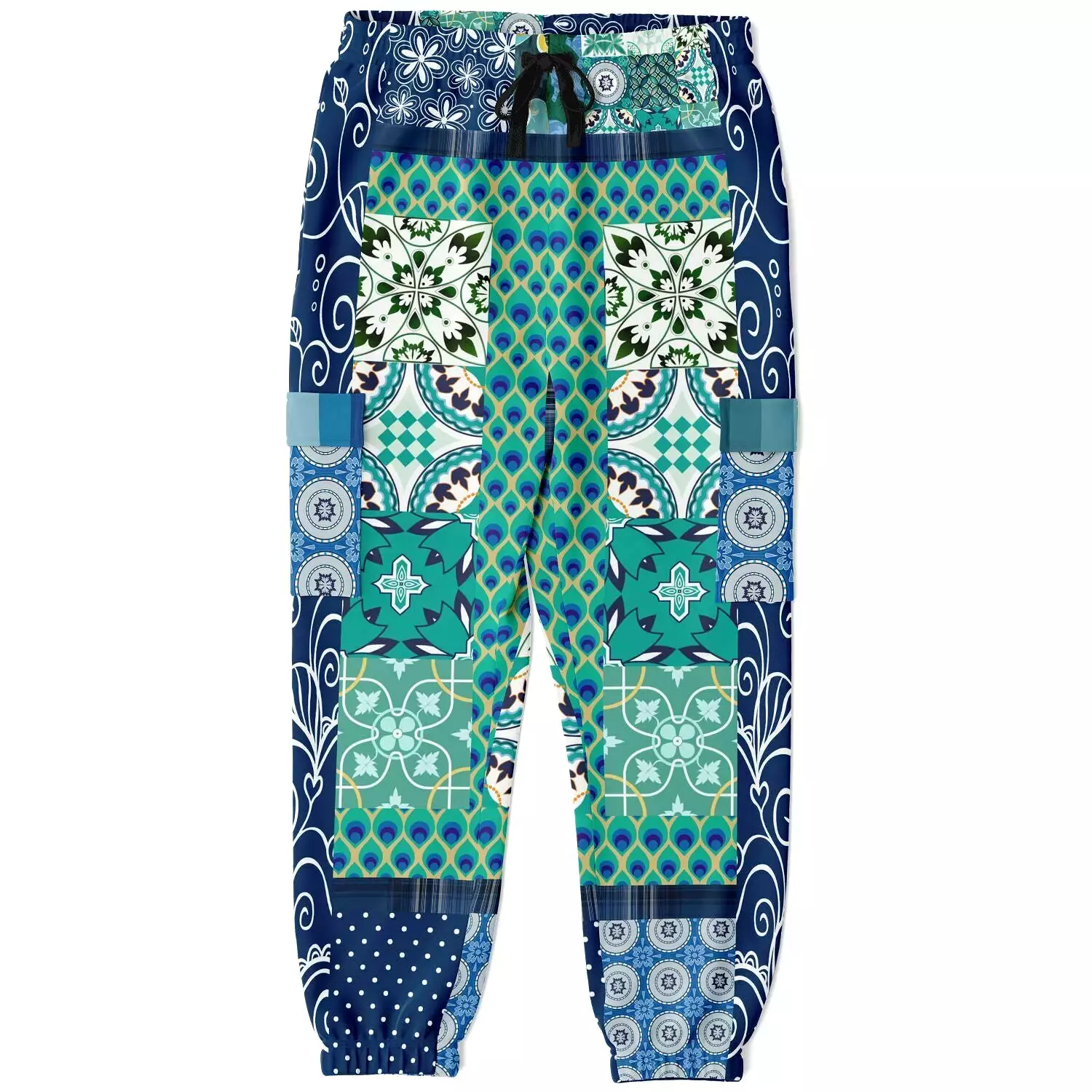 Mykonos Floral Patchwork Unisex Cargo Sweats