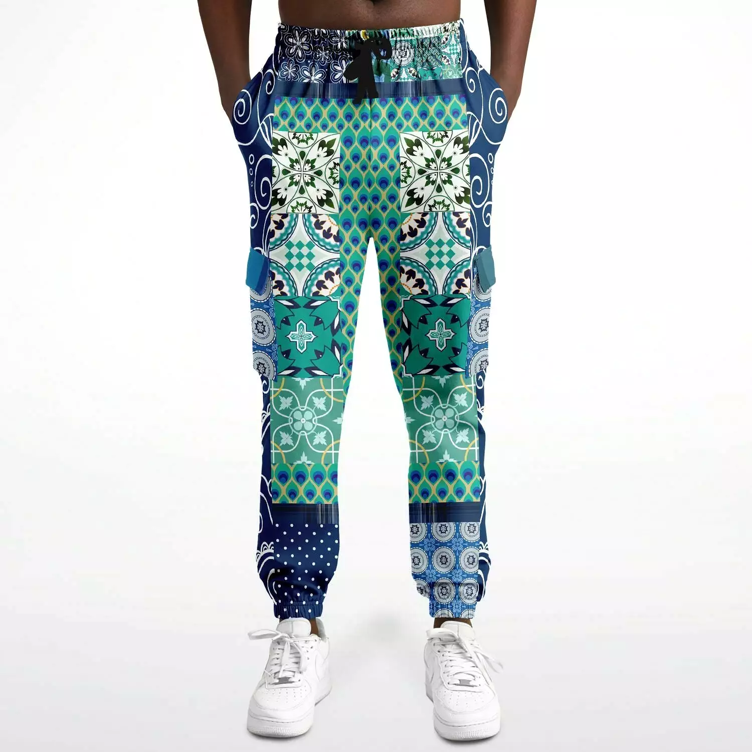 Mykonos Floral Patchwork Unisex Cargo Sweats