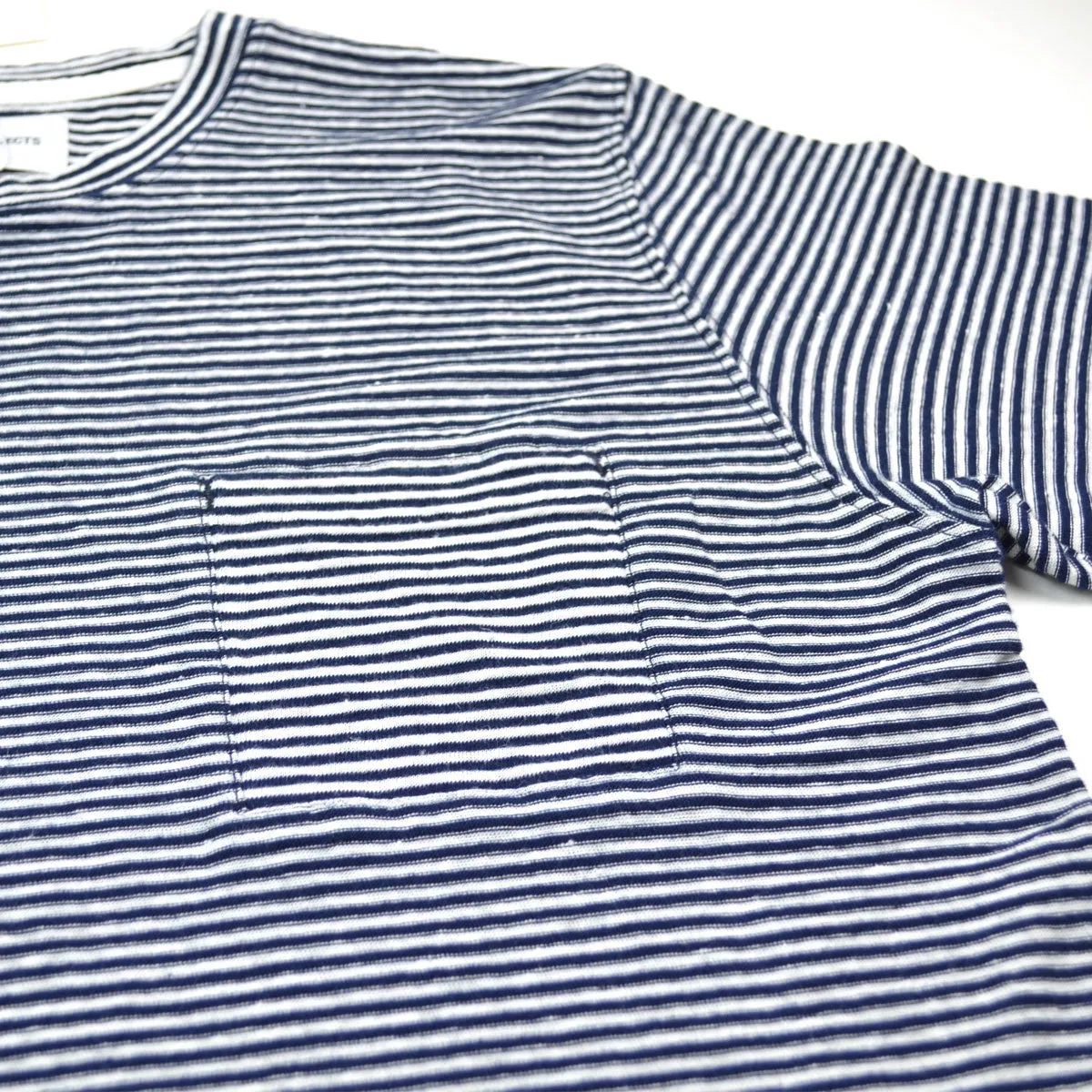 Norse Projects - Niels Pocket Linen T-shirt - Dark Navy