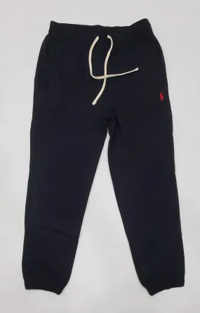 Nwt Polo Ralph Lauren Black Small Pony Fleece Joggers