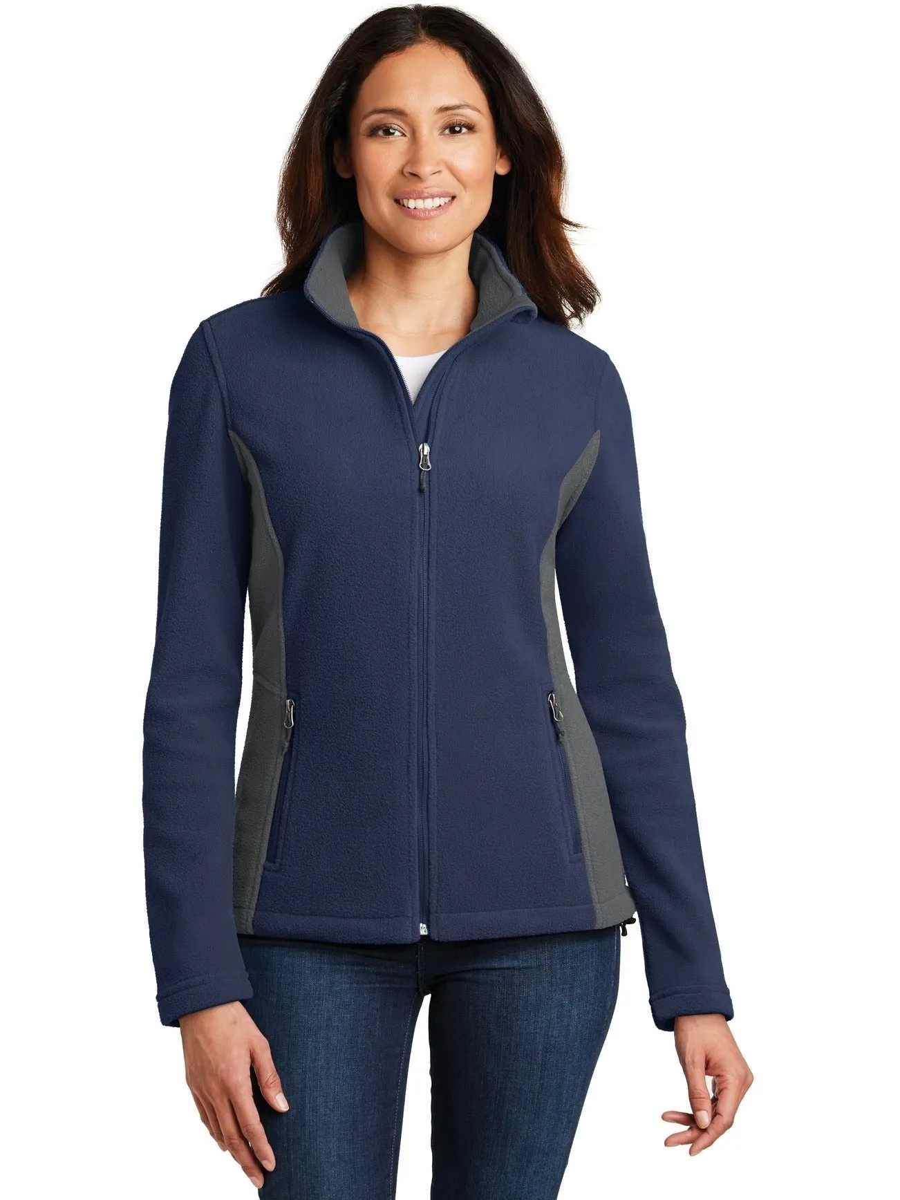 OUTLET-Port Authority Ladies Colorblock Value Fleece Jacket